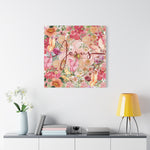 Floral Jesus Canvas Art, Stretched Canvas Print for Home Decor, Christian Gift, Religious Wall Art, Inspirational Decor