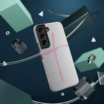 Pink Cross Impact-Resistant Phone Case | Durable Christian Phone Cover, Faith-Inspired Tech Gift, Stylish Protection, Spiritual Accessory