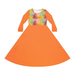 Bright Tie-Dye Long Sleeve Dance Dress, Perfect for Dance Recitals, Birthday Parties, and Casual Outings, Colorful Dance Apparel, [...]