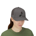 Faith-Inspired Snapback Trucker Cap with Cross Design, Adjustable Baseball Hat, Christian Gift, Outdoor Wear, Casual Style