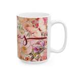 Floral Jesus Ceramic Mug – Inspirational Coffee Cup, Christian Gift, Floral Design, Home Decor, Tea Mug, Mother's Day Gift