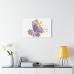 Butterfly Canvas Art Print, Floral Wall Decor, Nature Lover's Gift, Home Aesthetic, Spring Decor, Boho Interior Accent