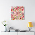 Floral Love Canvas Art, Wall Decor, Home Decoration, Gift for Her, Spring Decor, Wedding Gift