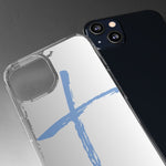 Cross Design Clear Phone Case, Minimalist Phone Cover, Transparent Case, Faith-Inspired Gift, Christian Cell Phone Protector