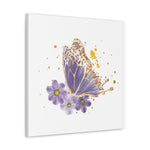 Butterfly Canvas Art Print, Floral Wall Decor, Nature Lover's Gift, Home Aesthetic, Spring Decor, Boho Interior Accent