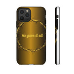 Gold Crown Phone Case - Inspirational Phone Cover, Tough Cases, Gifts for Christians, Spiritual Decor, Meaningful Accessories