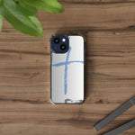 Cross Design Clear Phone Case, Minimalist Phone Cover, Transparent Case, Faith-Inspired Gift, Christian Cell Phone Protector