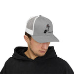 Faith-Inspired Snapback Trucker Cap with Cross Design, Adjustable Baseball Hat, Christian Gift, Outdoor Wear, Casual Style