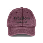 Embroidered Cap - Freedom Galatians 5:1 Vintage