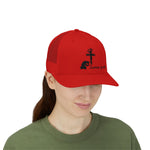 Faith-Inspired Snapback Trucker Cap with Cross Design, Adjustable Baseball Hat, Christian Gift, Outdoor Wear, Casual Style