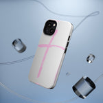 Pink Cross Impact-Resistant Phone Case | Durable Christian Phone Cover, Faith-Inspired Tech Gift, Stylish Protection, Spiritual Accessory