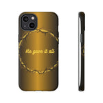 Gold Crown Phone Case - Inspirational Phone Cover, Tough Cases, Gifts for Christians, Spiritual Decor, Meaningful Accessories