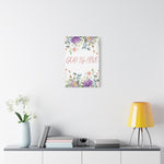 God Is Love Canvas – Inspirational Floral Wall Art Decor