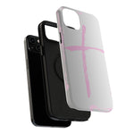 Pink Cross Impact-Resistant Phone Case | Durable Christian Phone Cover, Faith-Inspired Tech Gift, Stylish Protection, Spiritual Accessory