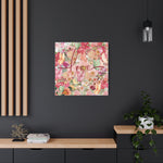 Floral Love Canvas Art, Wall Decor, Home Decoration, Gift for Her, Spring Decor, Wedding Gift