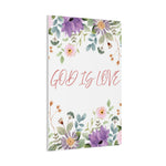 God Is Love Canvas – Inspirational Floral Wall Art Decor
