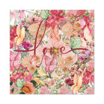 Floral Love Canvas Art, Wall Decor, Home Decoration, Gift for Her, Spring Decor, Wedding Gift