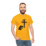 Praying Figure Unisex Heavy Cotton Tee - Faith-Based Shirt, Christian Apparel, Inspirational Gift, Spiritual Clothing, Casual Wear