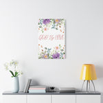 God Is Love Canvas – Inspirational Floral Wall Art Decor
