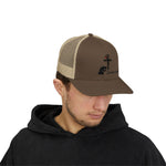 Faith-Inspired Snapback Trucker Cap with Cross Design, Adjustable Baseball Hat, Christian Gift, Outdoor Wear, Casual Style