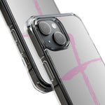 Stylish Magnetic Phone Case, Clear Impact Phone Cover, Pink Cross Design, Smartphone Accessory, Gift for Teens, Christian Phone Case