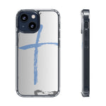 Cross Design Clear Phone Case, Minimalist Phone Cover, Transparent Case, Faith-Inspired Gift, Christian Cell Phone Protector