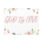 God Is Love Canvas – Inspirational Floral Wall Art Decor