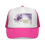 Floral Verse Trucker Cap - Inspirational Faith Hat, Religious Gift, Gardening Cap, Summer Accessory, Outdoor Hat