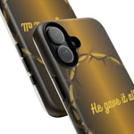 Gold Crown Phone Case - Inspirational Phone Cover, Tough Cases, Gifts for Christians, Spiritual Decor, Meaningful Accessories