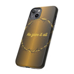 Gold Crown Phone Case - Inspirational Phone Cover, Tough Cases, Gifts for Christians, Spiritual Decor, Meaningful Accessories