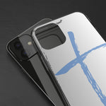 Cross Design Clear Phone Case, Minimalist Phone Cover, Transparent Case, Faith-Inspired Gift, Christian Cell Phone Protector