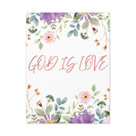 God Is Love Canvas – Inspirational Floral Wall Art Decor