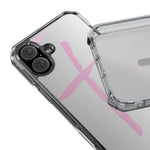 Stylish Magnetic Phone Case, Clear Impact Phone Cover, Pink Cross Design, Smartphone Accessory, Gift for Teens, Christian Phone Case