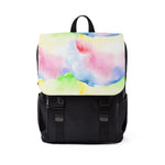 Vibrant Watercolor Unisex Casual Shoulder Backpack, Lightweight Daypack, Artsy College Bag, Colorful Travel Backpack, Fashionable Tote