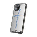 Cross Design Clear Phone Case, Minimalist Phone Cover, Transparent Case, Faith-Inspired Gift, Christian Cell Phone Protector