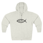 Faith-Inspired Unisex Zip Hoodie, Comfortable Christian Apparel, Freedom Hoodie, Religious Gift, Trendy Streetwear, Casual Wear