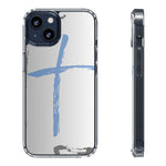 Cross Design Clear Phone Case, Minimalist Phone Cover, Transparent Case, Faith-Inspired Gift, Christian Cell Phone Protector
