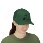 Faith-Inspired Snapback Trucker Cap with Cross Design, Adjustable Baseball Hat, Christian Gift, Outdoor Wear, Casual Style