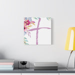 Floral Cross Wall Art – Christian Canvas, Religious Home and Church Decor