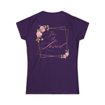 Women's Floral Inspirational Tee, Positive Quote T-Shirt, Gift for Her, Floral Design Top, Spring Apparel, Everyday Wear