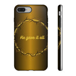 Gold Crown Phone Case - Inspirational Phone Cover, Tough Cases, Gifts for Christians, Spiritual Decor, Meaningful Accessories