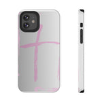 Pink Cross Impact-Resistant Phone Case | Durable Christian Phone Cover, Faith-Inspired Tech Gift, Stylish Protection, Spiritual Accessory