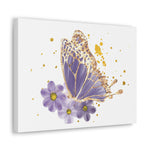 Butterfly Canvas Art Print, Floral Wall Decor, Nature Lover's Gift, Home Aesthetic, Spring Decor, Boho Interior Accent
