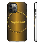 Gold Crown Phone Case - Inspirational Phone Cover, Tough Cases, Gifts for Christians, Spiritual Decor, Meaningful Accessories