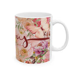 Floral Jesus Ceramic Mug – Inspirational Coffee Cup, Christian Gift, Floral Design, Home Decor, Tea Mug, Mother's Day Gift