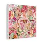 Floral Love Canvas Art, Wall Decor, Home Decoration, Gift for Her, Spring Decor, Wedding Gift