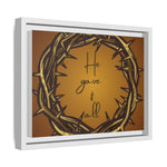 Framed Wall Art: 'He Gave It All'