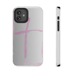 Pink Cross Impact-Resistant Phone Case | Durable Christian Phone Cover, Faith-Inspired Tech Gift, Stylish Protection, Spiritual Accessory