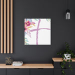 Floral Cross Wall Art – Christian Canvas, Religious Home and Church Decor