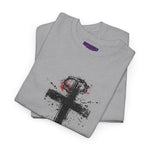 Praying Figure Unisex Heavy Cotton Tee - Faith-Based Shirt, Christian Apparel, Inspirational Gift, Spiritual Clothing, Casual Wear